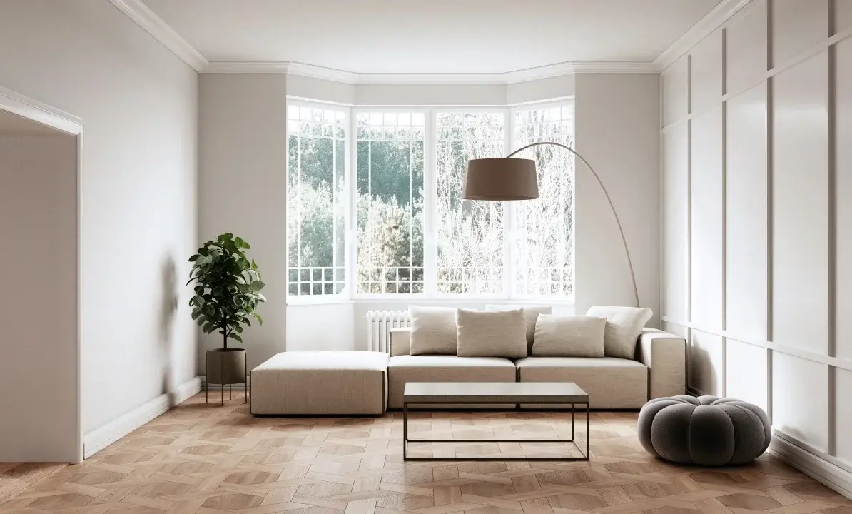 Moderne woonkamer als header voor de blog Tips woning inrichten